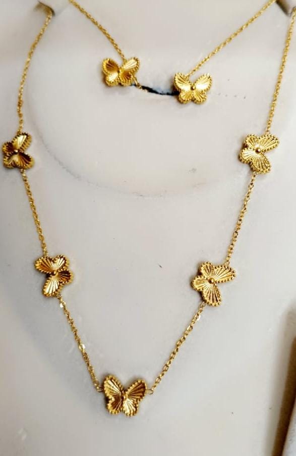 Gold Butterfly Necklace For Women And Girls - Image 5